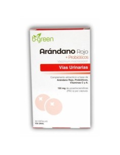 B-GREEN ARANDANO ROJO + PROBIOTICOS 30 CAPS