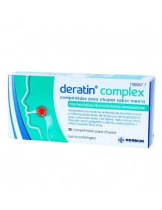 DERATIN COMPLEX 30 COMPRIMIDOS PARA CHUPAR (SABOR MENTA)