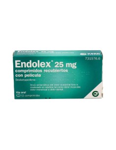ENDOLEX 25 MG 12 COMPRIMIDOS