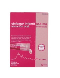 CINFAMAR INFANTIL 12.5 MG 12 SOBRES SOLUCIÓN ORAL 5 ML