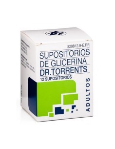 SUPOSITORIOS GLICERINA DR TORRENTS ADULTOS 3.27 G 12 SUPOSITORIOS (TARRO)